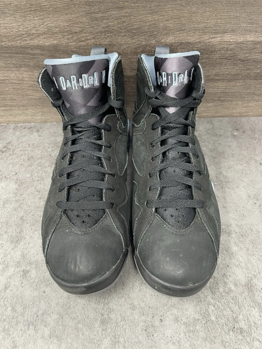 Air Jordan 7 Retro Chambray Black Blue Mens Size 9 Sneakers Shoes Lot CU9307-004